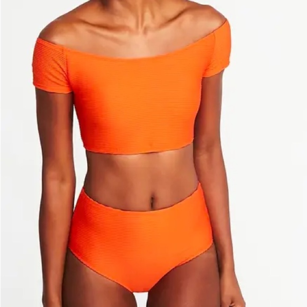 Old Navy Red/Orange Off the shoulder bikini set size large